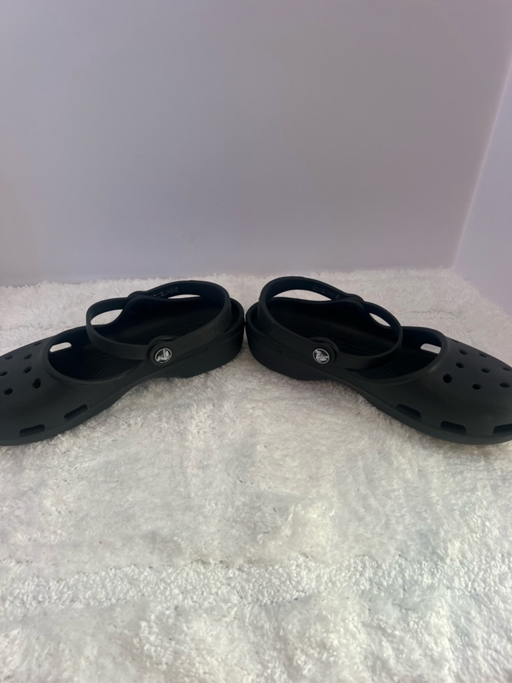 CROCS Black Women's Mary Jane Clog Mules - Picture 2 of 6